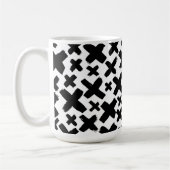 Schwarzes Paint Splash Muster Kaffeetasse (Links)