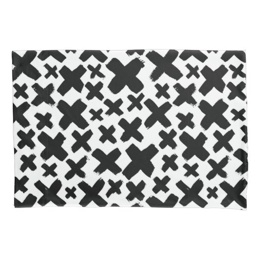 Schwarzes Paint Splash Muster Kissenbezug (Vorderseite-Links)