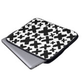 Schwarzes Paint Splash Muster Laptopschutzhülle (Vorne Knopf)