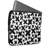 Schwarzes Paint Splash Muster Laptopschutzhülle (Vorne Rechts)