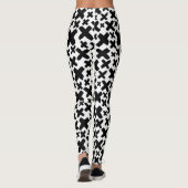 Schwarzes Paint Splash Muster Leggings (Rückseite)