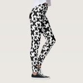 Schwarzes Paint Splash Muster Leggings (Rechts)