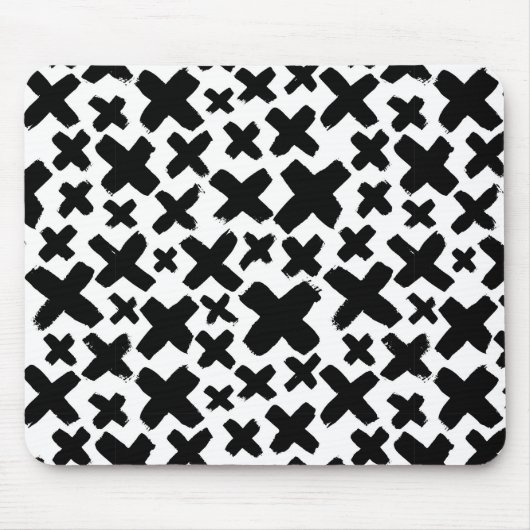 Schwarzes Paint Splash Muster Mousepad (Vorne)