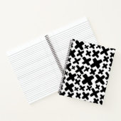 Schwarzes Paint Splash Muster Notizblock (Innenseite)