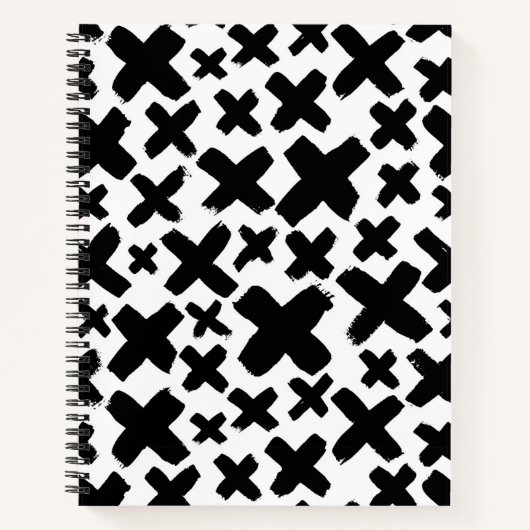 Schwarzes Paint Splash Muster Notizblock (Vorderseite)