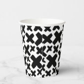 Schwarzes Paint Splash Muster Pappbecher (Rechts)