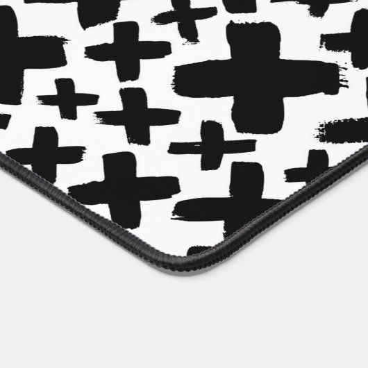 Schwarzes Paint Splash Muster Schreibtischunterlage (Ecke)