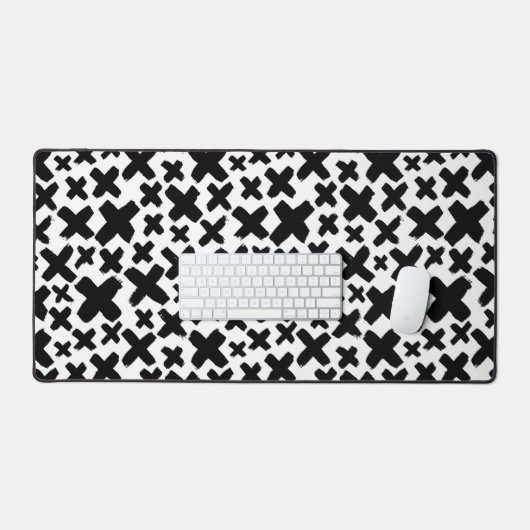 Schwarzes Paint Splash Muster Schreibtischunterlage (Tastatur & Maus)