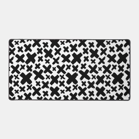 Schwarzes Paint Splash Muster Schreibtischunterlage (Vorderseite)