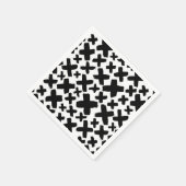 Schwarzes Paint Splash Muster Serviette (Ecke)