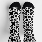 Schwarzes Paint Splash Muster Socken (Oben)