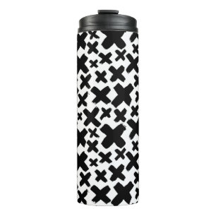 Schwarzes Paint Splash Muster Thermosbecher