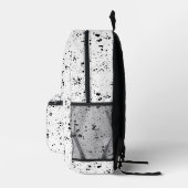 Schwarzes Paint-Spritzer-Muster Bedruckter Rucksack (Rechts)