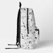 Schwarzes Paint-Spritzer-Muster Bedruckter Rucksack (Links)