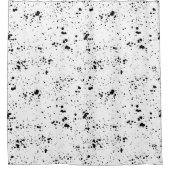 Schwarzes Paint-Spritzer-Muster Duschvorhang (Vorderseite)