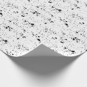 Schwarzes Paint-Spritzer-Muster Geschenkpapier (Ecke)