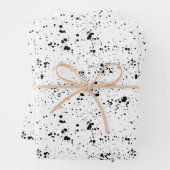 Schwarzes Paint-Spritzer-Muster Geschenkpapier Set (Beispiel)