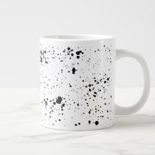 Schwarzes Paint-Spritzer-Muster Jumbo-Tasse