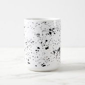 Schwarzes Paint-Spritzer-Muster Kaffeetasse (Mittel)