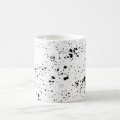 Schwarzes Paint-Spritzer-Muster Kaffeetasse (Mittel)