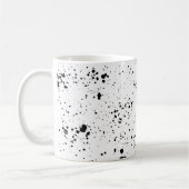 Schwarzes Paint-Spritzer-Muster Kaffeetasse (Links)