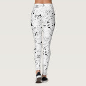 Schwarzes Paint-Spritzer-Muster Leggings (Rückseite)