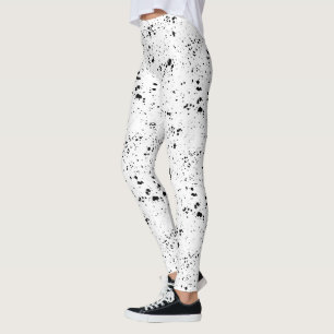 Schwarzes Paint-Spritzer-Muster Leggings