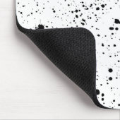 Schwarzes Paint-Spritzer-Muster Mousepad (Ecke)