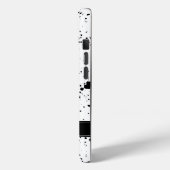 Schwarzes Paint-Spritzer-Muster | Name hinzufügen Case-Mate iPhone Hülle (Rückseite / Links)