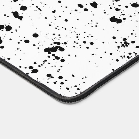 Schwarzes Paint-Spritzer-Muster Schreibtischunterlage (Ecke)