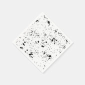 Schwarzes Paint-Spritzer-Muster Serviette (Ecke)