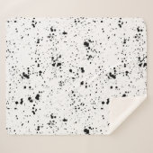 Schwarzes Paint-Spritzer-Muster Sherpadecke (Vorderseite (Horizontal))