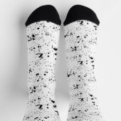 Schwarzes Paint-Spritzer-Muster Socken (Oben)