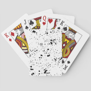 Schwarzes Paint-Spritzer-Muster Spielkarten
