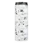Schwarzes Paint-Spritzer-Muster Thermosbecher (Rückseite)