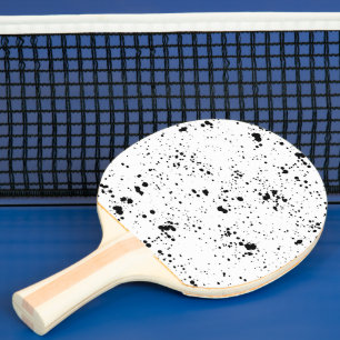Schwarzes Paint-Spritzer-Muster Tischtennis Schläger