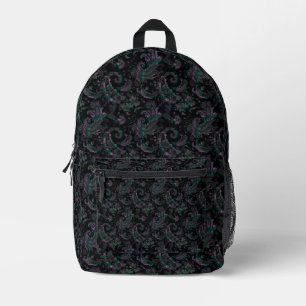 Schwarzes Paisley Bedruckter Rucksack