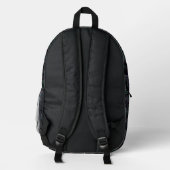Schwarzes Paisley Bedruckter Rucksack (Rückseite)