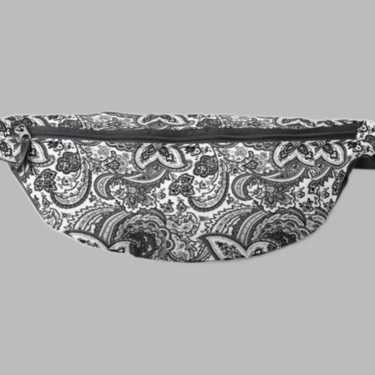 Schwarzes Paisley-Muster Bauchtasche