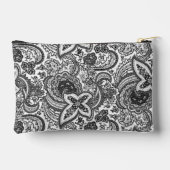 Schwarzes Paisley-Muster Zubehörtasche (Rückseite)