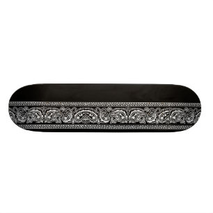 Schwarzes Paisley-Skateboard Pro Skateboard