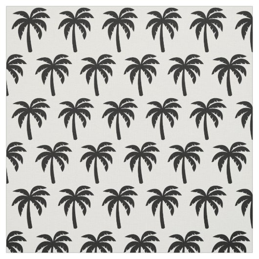 Schwarzes Palme-Gewebe Stoff (Muster)