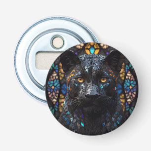 Schwarzes Panther-Portrait Flaschenöffner