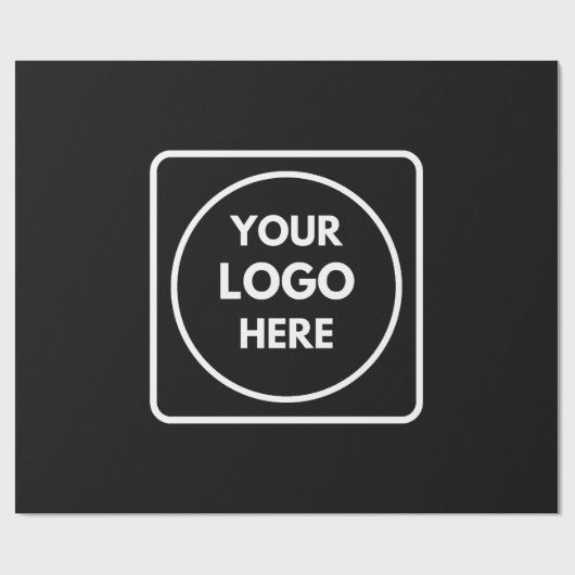 Schwarzes Papier | Kundenspezifisches Unternehmen Geschenkpapier (Flach)