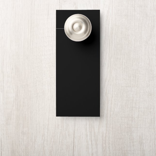 Schwarzes Papier Türanhänger (Auf Knauf)