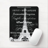 Schwarzes Paris Mousepad (Mit Mouse)