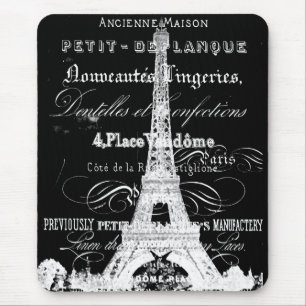 Schwarzes Paris Mousepad