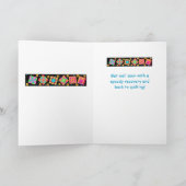 Schwarzes Patchwork Quilt Blockkunst wird bald gut Karte (Innenseite)