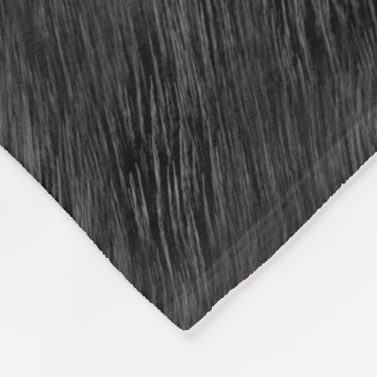 Schwarzes Pelzmuster Fleecedecke (Ecke)