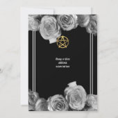 Schwarzes Pentagramm Einladung (Rückseite)